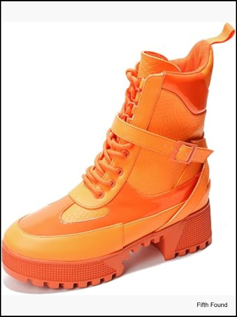 Chunky Heel Lace Up Combat Boots Platform Ankle High Top Fall Winter Streetwear